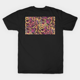 Hand drawn colorful abstract colorful psychedelic banner T-Shirt